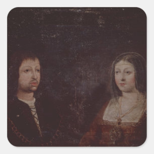 Adesivo Quadrado Fernando II de Aragão e Isabella I de Castela