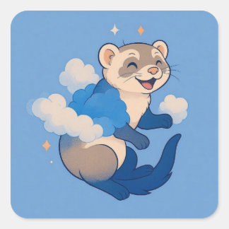 Adesivo Quadrado Ferret