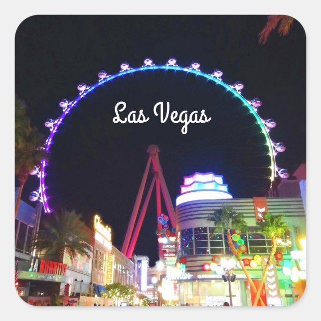 Adesivo Quadrado Ferris Wheel em Alto Cilindro Las Vegas #6 Sticker (Frente)