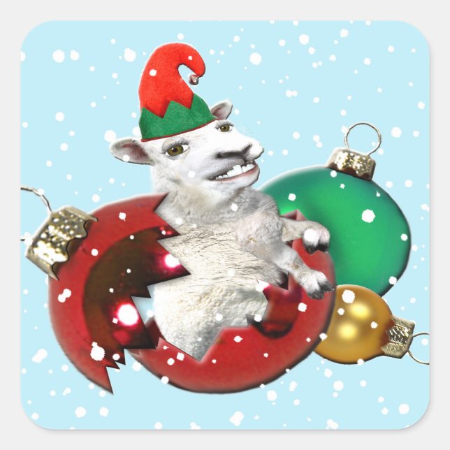 Adesivo Quadrado Fesece Broken Bauble Sticker (Frente)