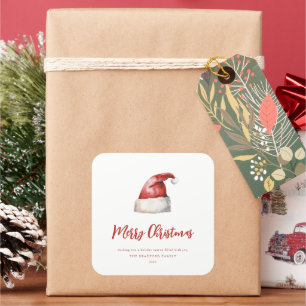 Adesivo Quadrado FesfesSanta Hat