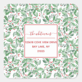 Adesivo Quadrado FesNatal Verde Morada Personalizada