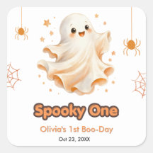 Festa de 1º Aniversário Assustador Fantasma Fofo d