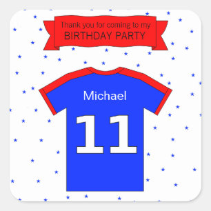 Adesivo Quadrado festa de aniversário 11 Nome personalizado e obri