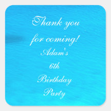 Festa de aniversário Azul Água Personalizada Obrig