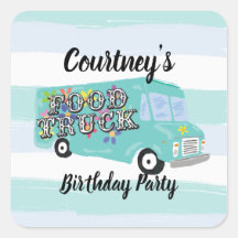 Festa de Aniversário Caminhão de Comida Azul Turqu