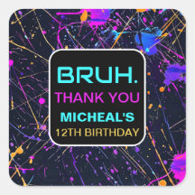 Festa de aniversário de 12 de pintura neon