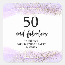 Festa de Aniversário de 50 anos Purple Glitter Pur