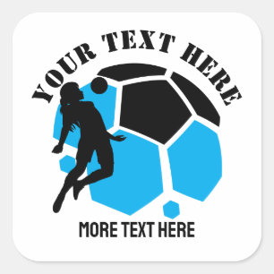 Adesivo Quadrado Festa de aniversário de futebol do garoto de futeb