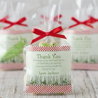 Adesivo Quadrado Festa de aniversário De Gafanhotos Bonitos Obrigad