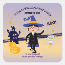 Festa de aniversário do Feiticeiro do Halloween