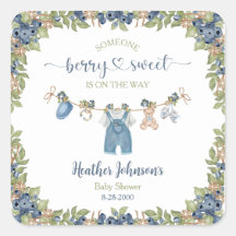 Festa de Bebê Blueberry Berry Sweet Clothesline Ba