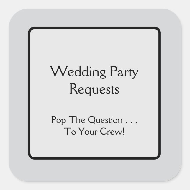 Adesivo Quadrado Festa de casamento (Frente)