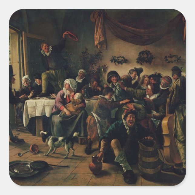 Adesivo Quadrado Festa de casamento (Frente)