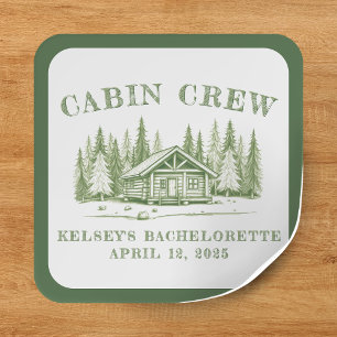 Adesivo Quadrado Festa de Despedida de Solteira Equipe de Cabine Ve