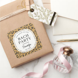 Adesivo Quadrado Festa de Despedida de Solteira Estilo Animal Print