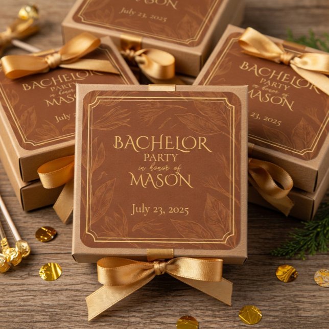 Adesivo Quadrado Festa de Despedida de Solteiro do Tema do Bar Ciga (Criador carregado)