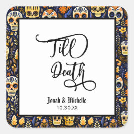 Adesivo Quadrado Festa de Engajamento Até que a Morte 