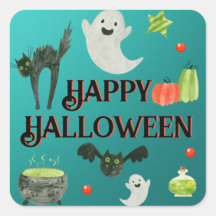 Festa de Halloween Azul-petróleo e Verde