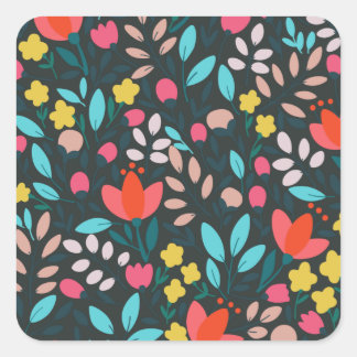 Adesivo Quadrado Festa de Jardim Primavera de Whimsso