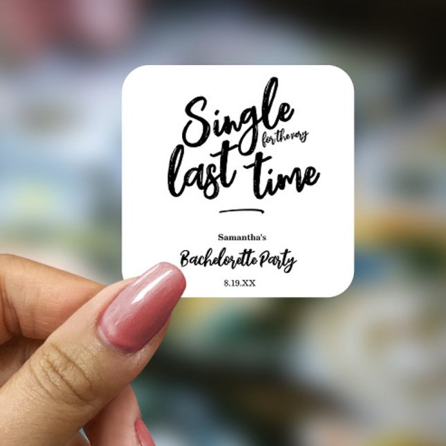 Adesivo Quadrado Festa de solteira minimalista (Criador carregado)