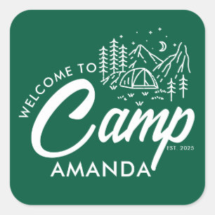 Adesivo Quadrado Festa de solteira Personalizada do Campo de Montan