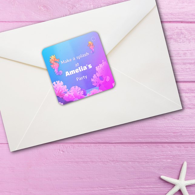 Adesivo Quadrado Festa do Cavalo-Marinho Colorido  (Criador carregado)