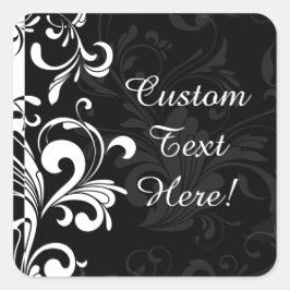 Adesivo Quadrado Festa Negra de Manchas Negras