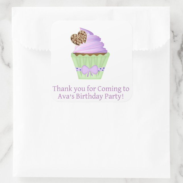 Adesivo Quadrado Festa personalizada de autocolantes (Bolsa)