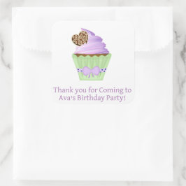 Adesivo Quadrado Festa personalizada de autocolantes