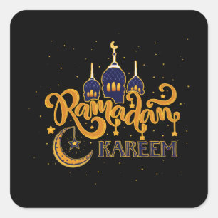 Adesivo Quadrado Festa Ramadã Kareem Mubarak