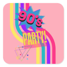 Festa Retro dos Anos 90 Rosa Aniversário Nostálgic