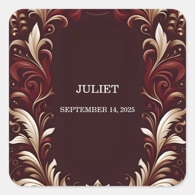 Adesivo Quadrado Festa Rústica Ousada Churrasco Espanhol Despedida  (Frente)