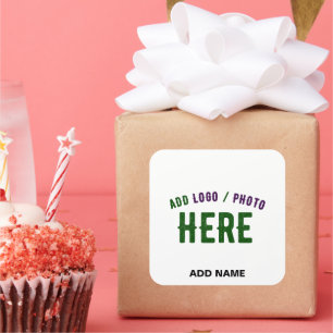 Adesivo Quadrado FESTA VERIFICADA BRANCA PERSONALIZADA MODERNA na m