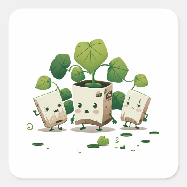 Adesivo Quadrado Festival de Dia de São Patrício (Frente)