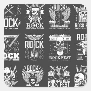 Adesivo Quadrado Festival de música