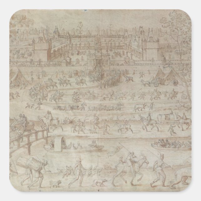 Adesivo Quadrado Festival no Chateau d'Anet (Frente)