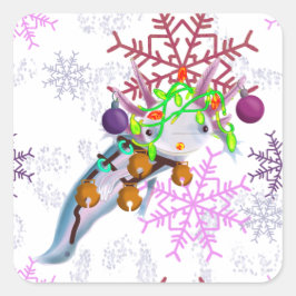 Adesivo Quadrado Festive Axlotl