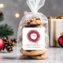 Festivo Moderno Feito Com Amor Vermelho Fúria