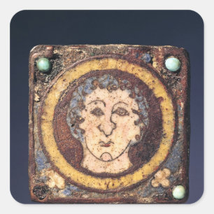 Adesivo Quadrado Fibra com o rosto de um jovem