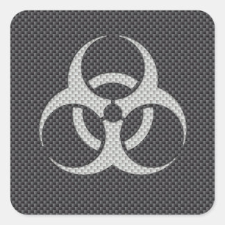 Adesivo Quadrado Fibra de Carbono Tóxica para Cinzas e Brancos Pret