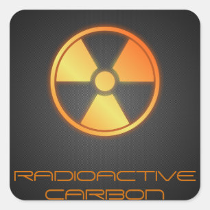 Adesivo Quadrado fibra radioativa do carbono