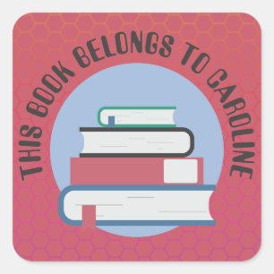 ADESIVO QUADRADO FICHEIROS PESSOAIS, LIVROS, LIVROS EM PALCO, LIVRO