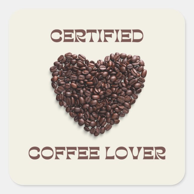 Adesivo Quadrado Fígado De Café E Coffee (Frente)