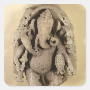 Adesivo Quadrado Figura de Ganapati, dinastia de Chandella