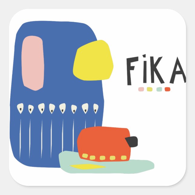 Adesivo Quadrado Fika Déco Square Sticker (Frente)