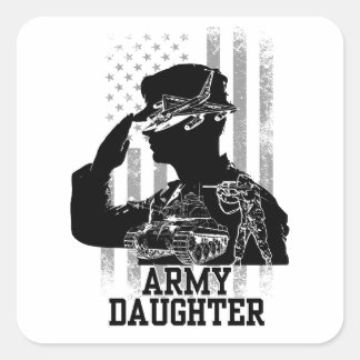 Adesivo Quadrado Filha do Exército
