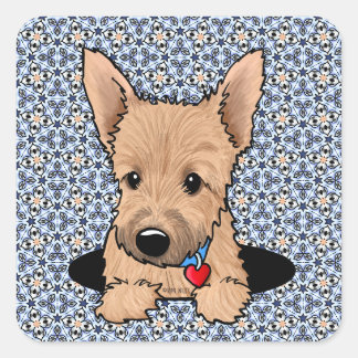 Adesivo Quadrado Filhote de Norwich Terrier