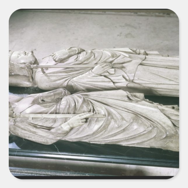 Adesivo Quadrado Filhotes de Philippe III, o Negrito e Philippe (Frente)