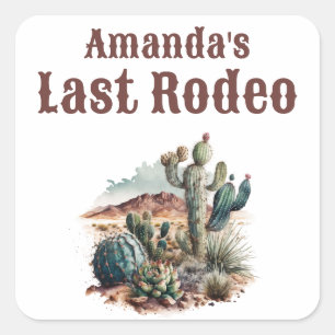 Adesivo Quadrado Fim de Rodeio Desert Scottsdale Fim de Semana de D
